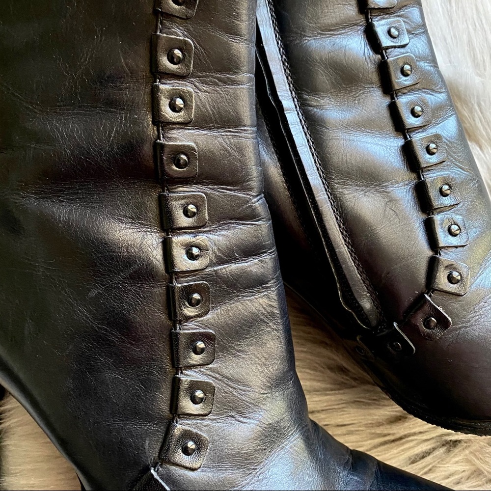 Burberry Leather Ankle Boots Booties - Picture 10 of 13